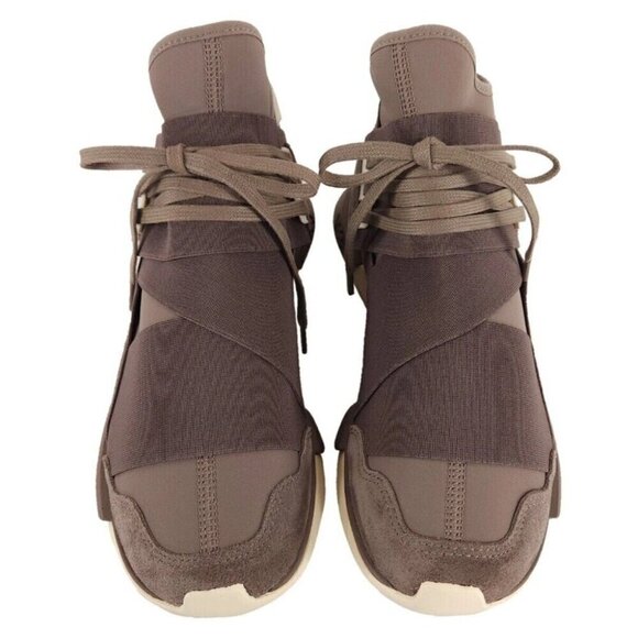 Y-3 Adidas Qasa High Sneaker 40 7 Mens Brown Cream Yohji Yamamoto New - Picture 3 of 11